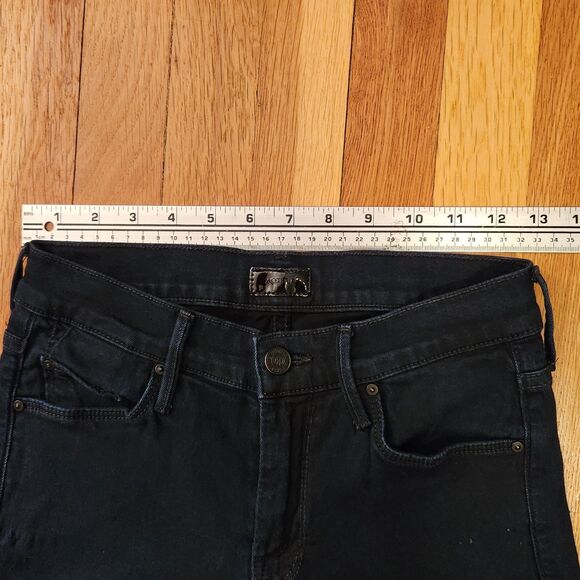 Mother Looker Crop Skinny Stretch Jean in "Tongue Tied" Dark Wash, Midrise Sz 26 - Picture 7 of 12